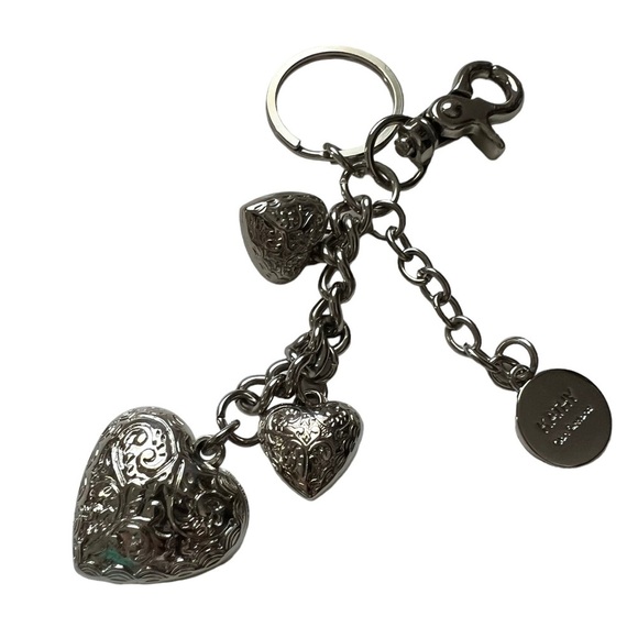 Kathy Van Zeeland Charm Keychain Silver Tone - Picture 1 of 8